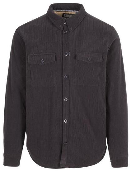 Trespass Dattin - Camicia in velluto a coste grigio scuro