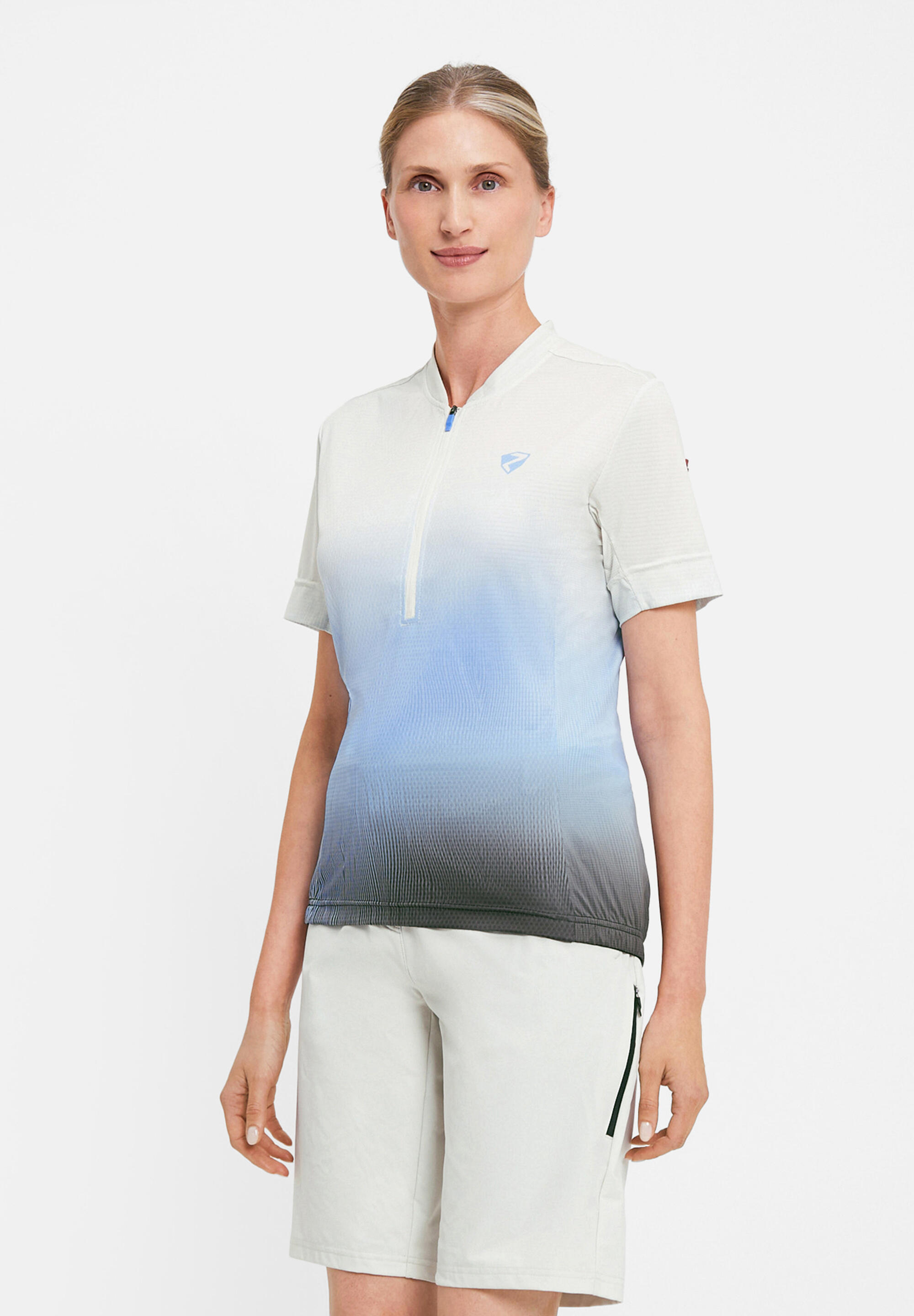 Kurzärmeliges Radtrikot NELENIA-Z hellblau-meliert 5/5