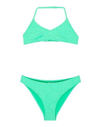 Zweiteiliges Triangel-Bikini-Set HIPPIE HOUR SET Grün Mädchen 6-16