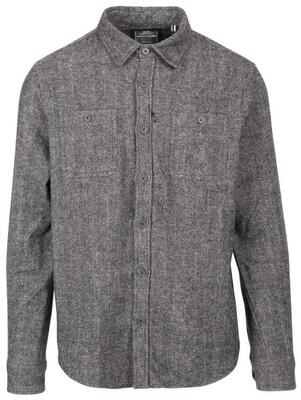 Trespass Potsgrove - Camicia casual maschile Grigia a spina di pesce