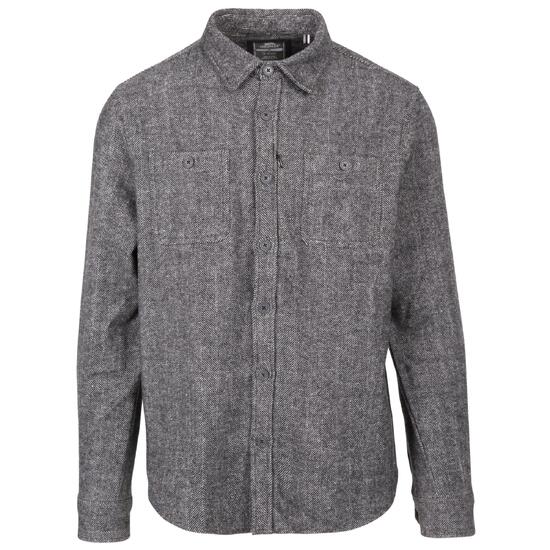 Trespass Potsgrove - Koszula męska na co dzień w szarą jodełkę
