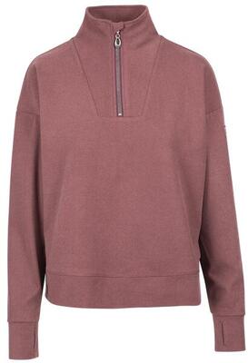 2058 Trespass Happen - Pullover donna marl rosa con 1/2 zip