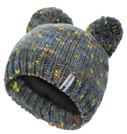 Bonnet enfant Trespass Ted avec pompon doublure polaire vert sapin
