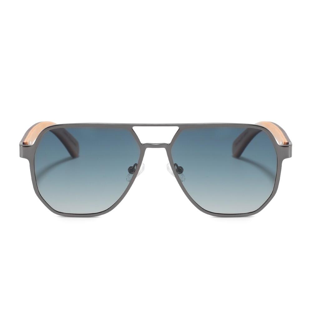 Lunettes de soleil en bois Feler 2801-3 unisexe, taille 50 mm 2/6