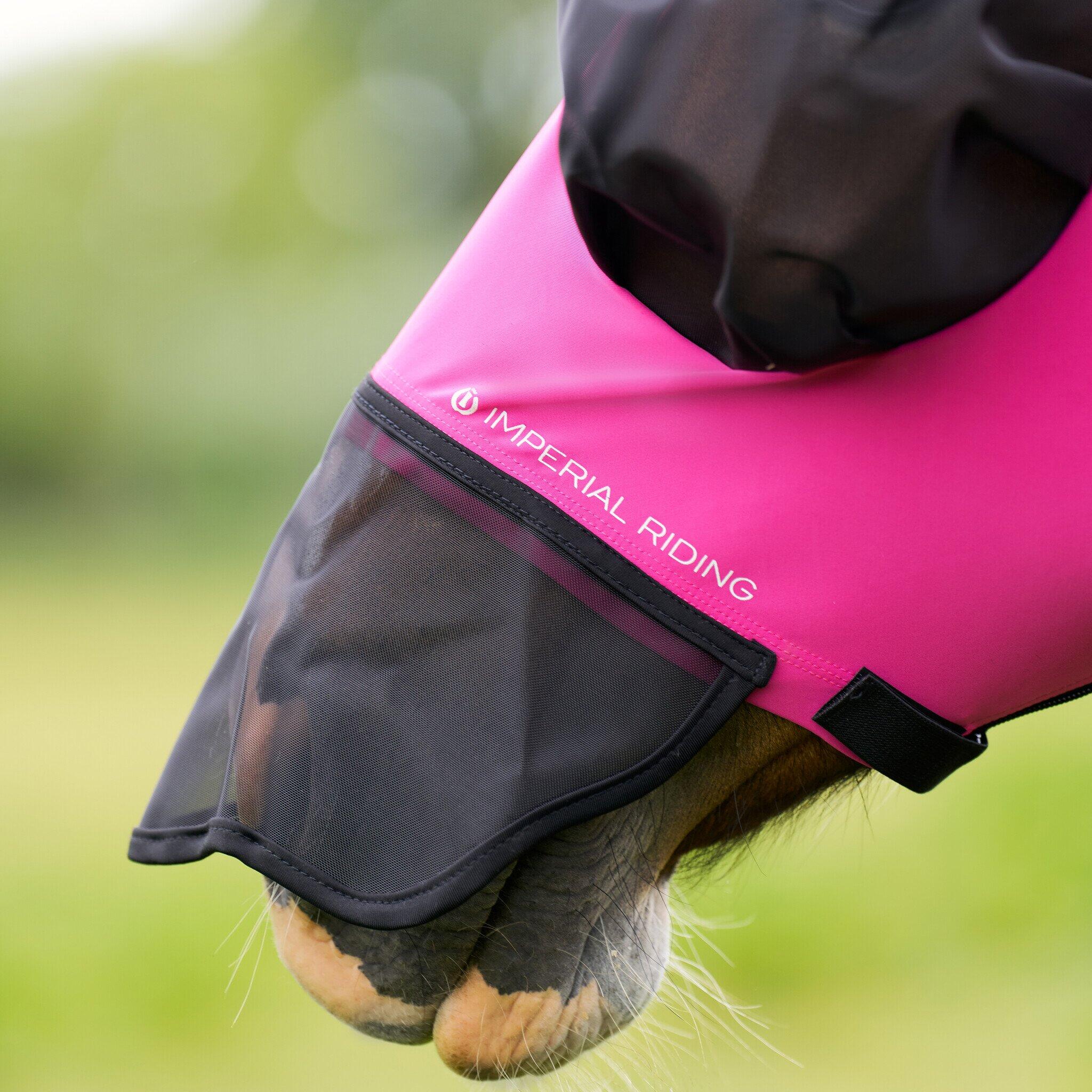 Imperial Riding Vliegenmasker met Neus IRHTrail Ride - Pink (Cob) 3/3
