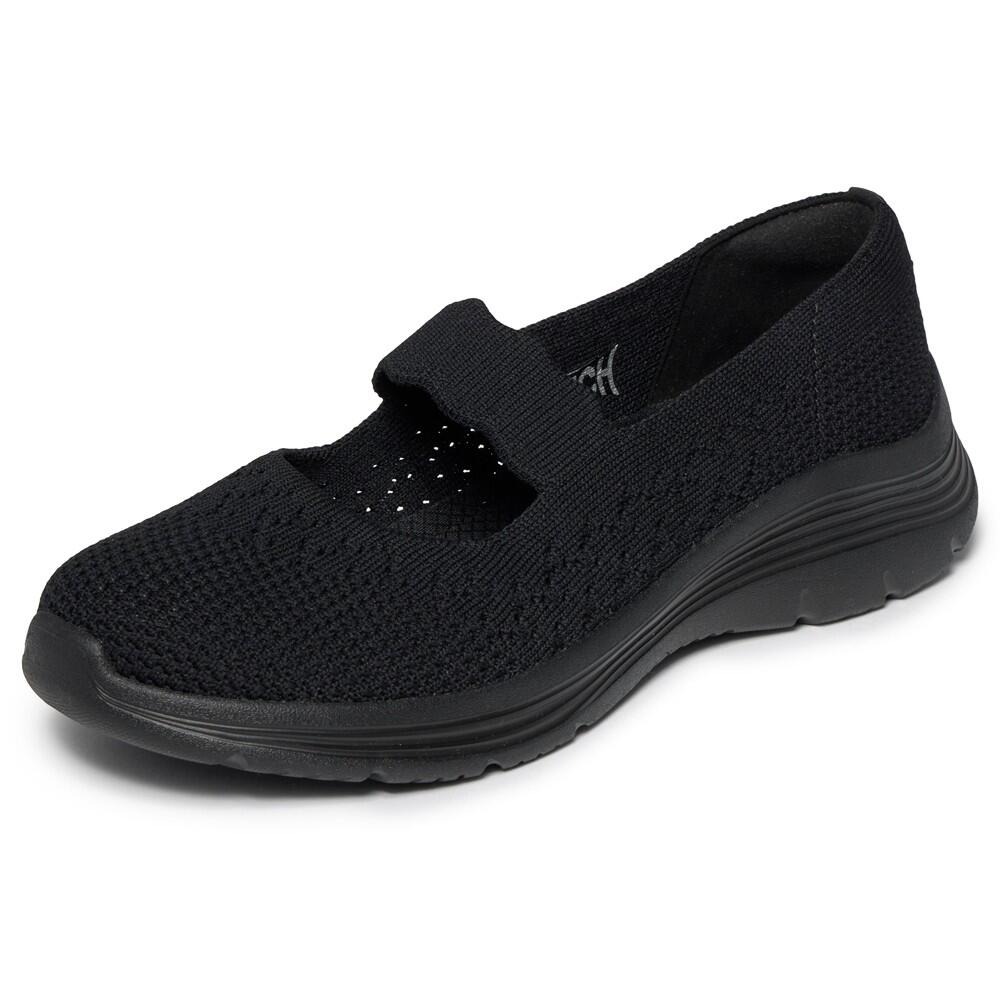 Y Fresca Bailarina FEMME Skechers Bedford tissu NOIR 3/7