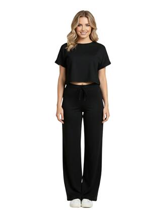 Pantalon de yoga Serenity Flow en noir