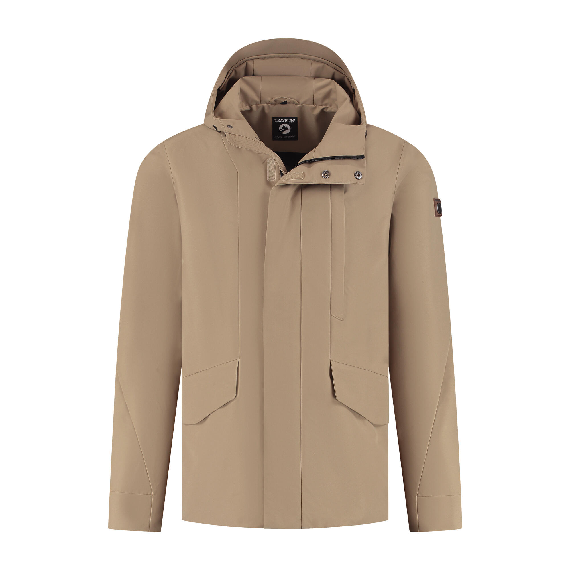 Lefi Uomo - Giacca hardshell - Impermeabile - Marrone chiaro 2/6