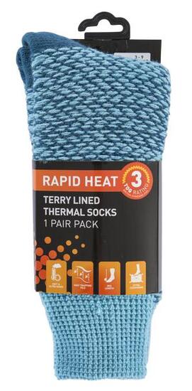 Trespass Thermski - Chaussettes ultra épaisses doublure éponge mi‑mollet