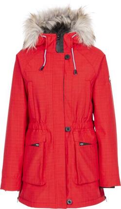 Trespass Caption Damen wasserdichte gesteppte Kapuzenjacke - Rot