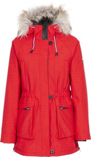 Trespass Caption Damen wasserdichte gesteppte Kapuzenjacke - Rot