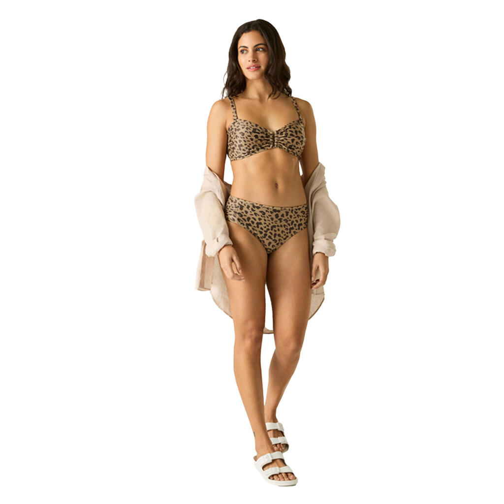 Womens/Ladies Aceana III Leopard Print Bikini Top (Multicoloured)