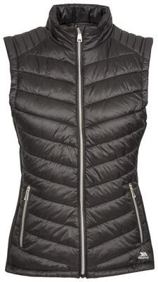 Trespass elanora - dames gewatteerd gilet zwart