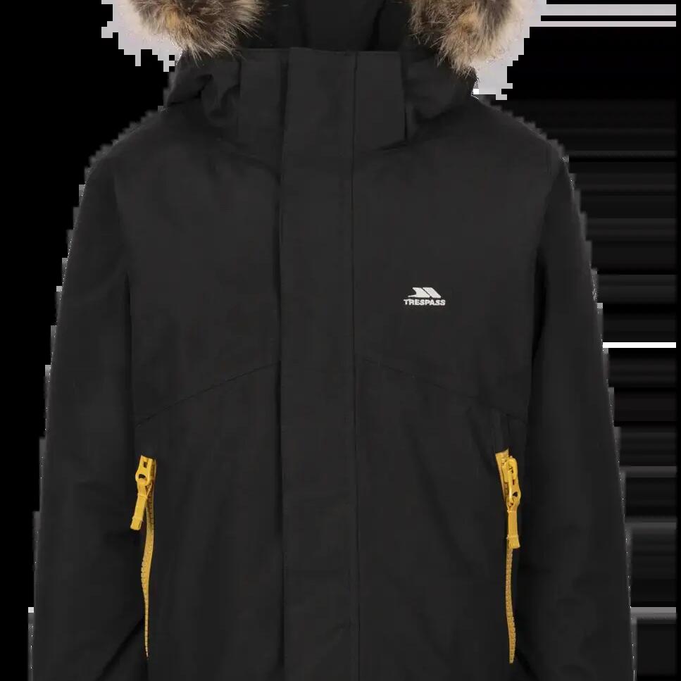 Trespass Wyald - Unisex kinderregenjas zwart 9/10
