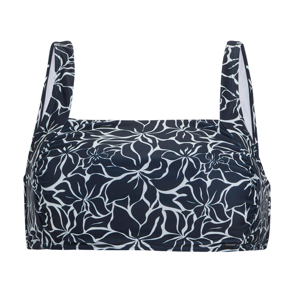 Womens/Ladies Loria Floral Bikini Top (Navy)