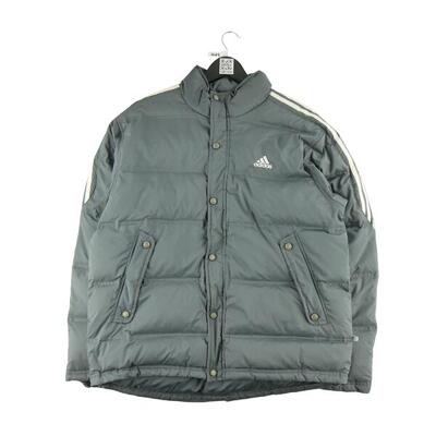 Seconda Mano - Cappotto trapuntato grigio da uomo - Stato eccellente