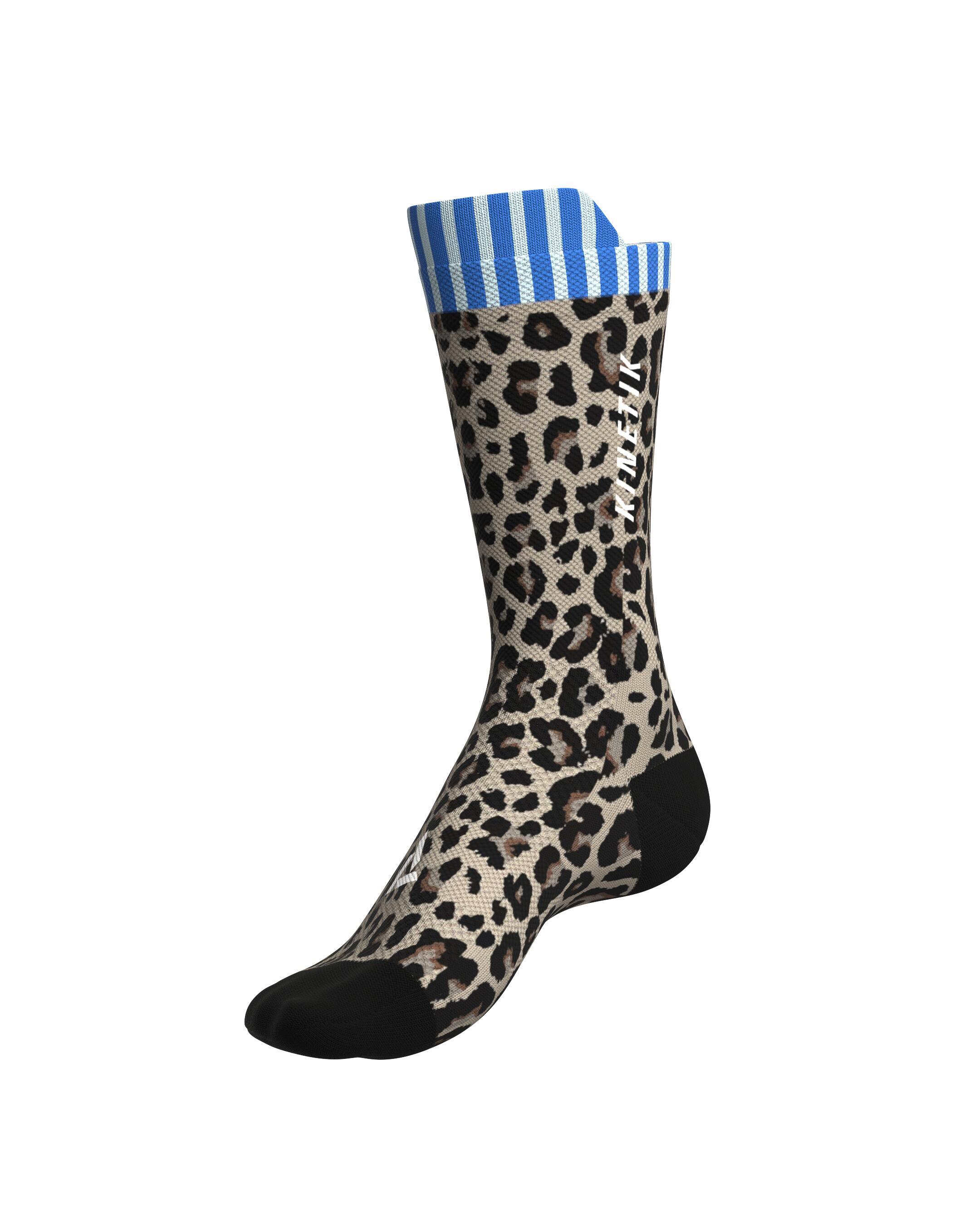 CHAUSSETTE DE TRAIL RUNNING FULLKROSS SOCKS LEOPARD X MARINIÈRE 4/6