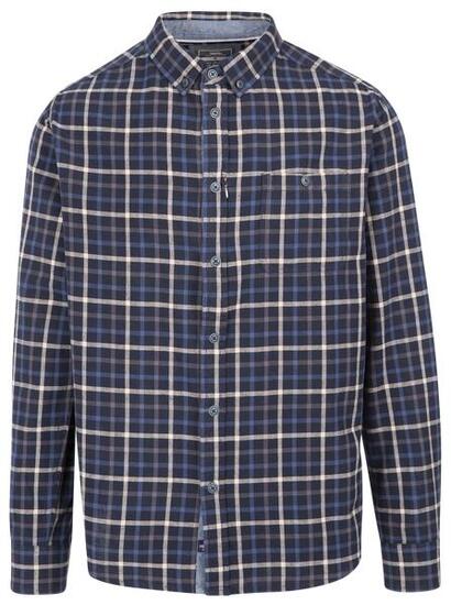 Trespass Withnell - Camicia casual in cotone da uomo a quadri blu