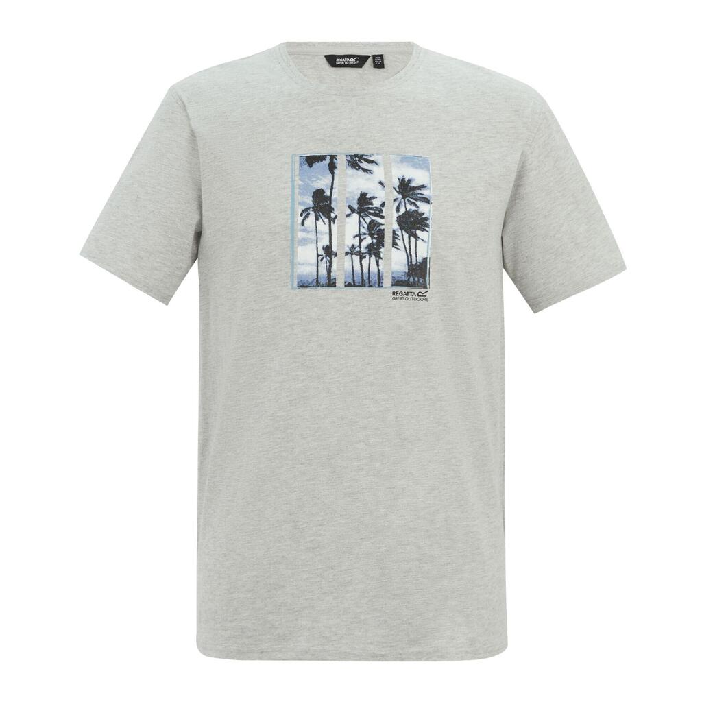 Mens Cline IX Palm Tree TShirt (Grey Marl)