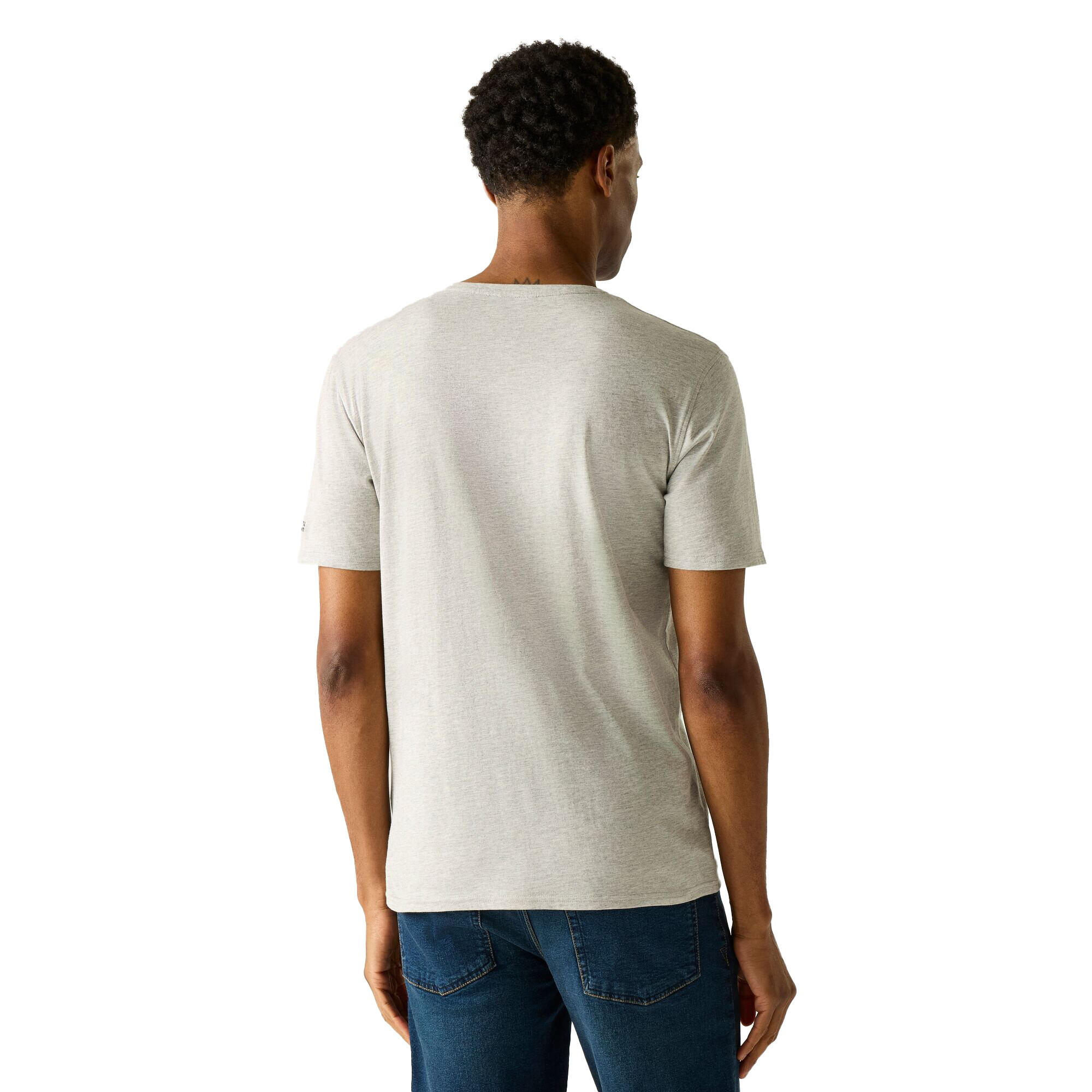 Mens Cline IX Palm Tree TShirt (Grey Marl) 4/5