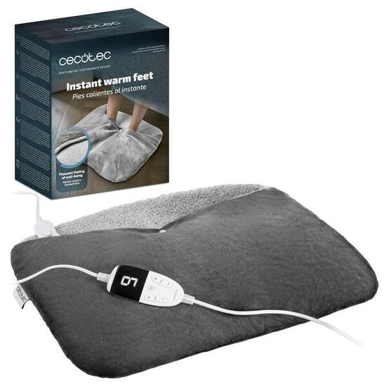 Cecotec Chauffe-pieds HeatConfort Deluxe 55x45cm 55W 6 temp gris polyester
