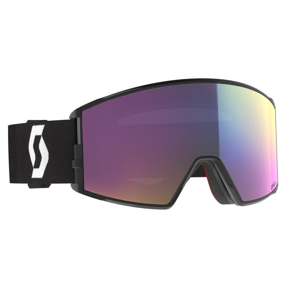 SCOTT Masque de ski REACT - MINERAL BLACK WHITE AMP TEAL CHROME S2 2/3