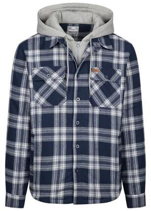 Trespass Randie Chemise Homme à Capuche Carreaux Doublée Polaire