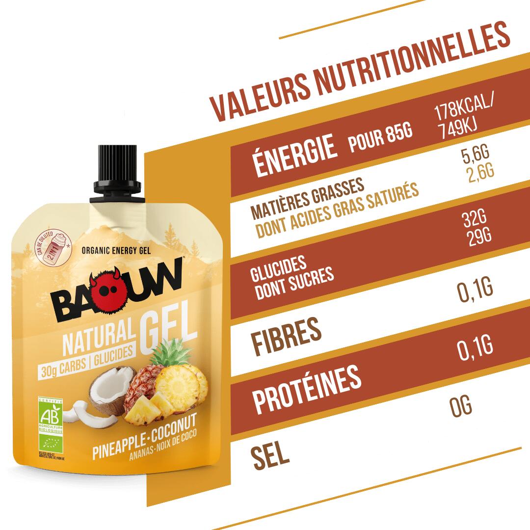 Gel BIO Ananas e Cocco 85 g, pronto da consumare e facile da portare. 7/7