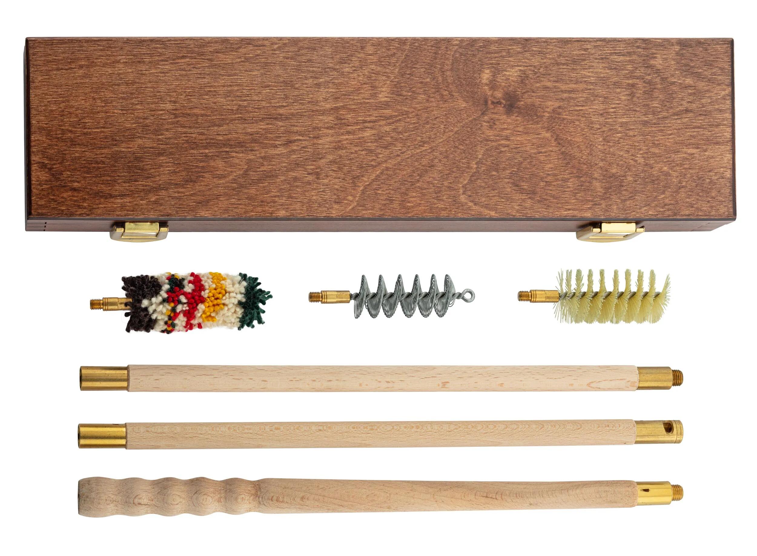 Kit de Nettoyage Coffret Bois Pour Fusil Calibre 12 4/4