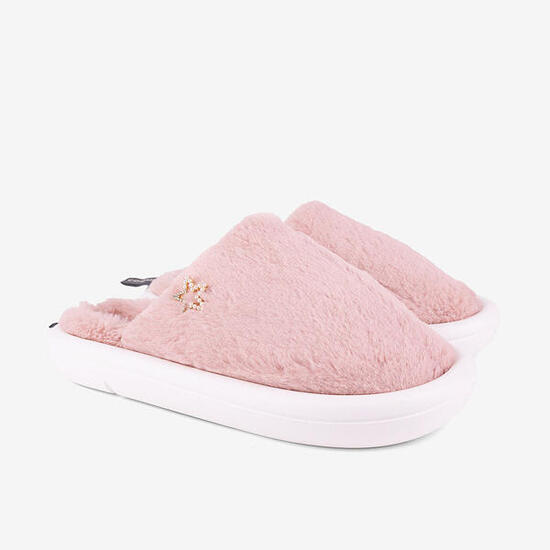 Damen-Hausschuhe Coqui Homies rosa mit Fell und rutschfester Coqui Air-Sohle