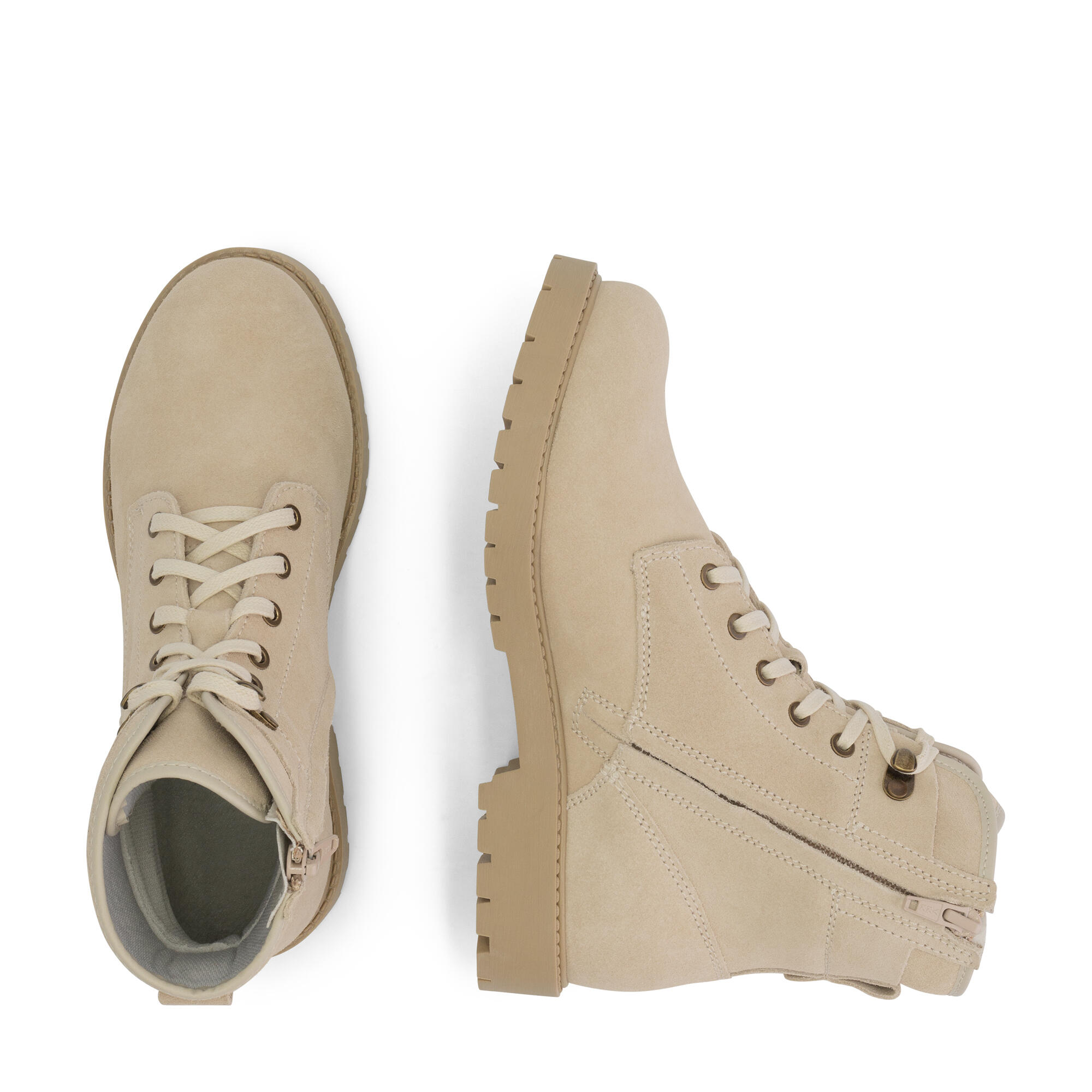 Blegna Donna - Stivali con lacci - Camoscio - Sabbia 4/7