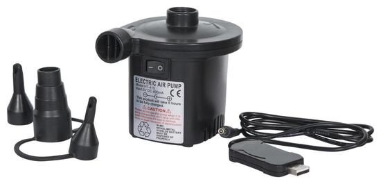 Trespass Cyclone - Pompe à Air Rechargeable USB Noir