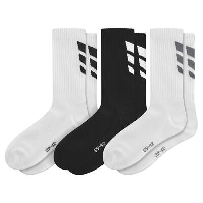 Erima 3 wings 3-pack sportsokken heren - wit/zwart, maat 47-50