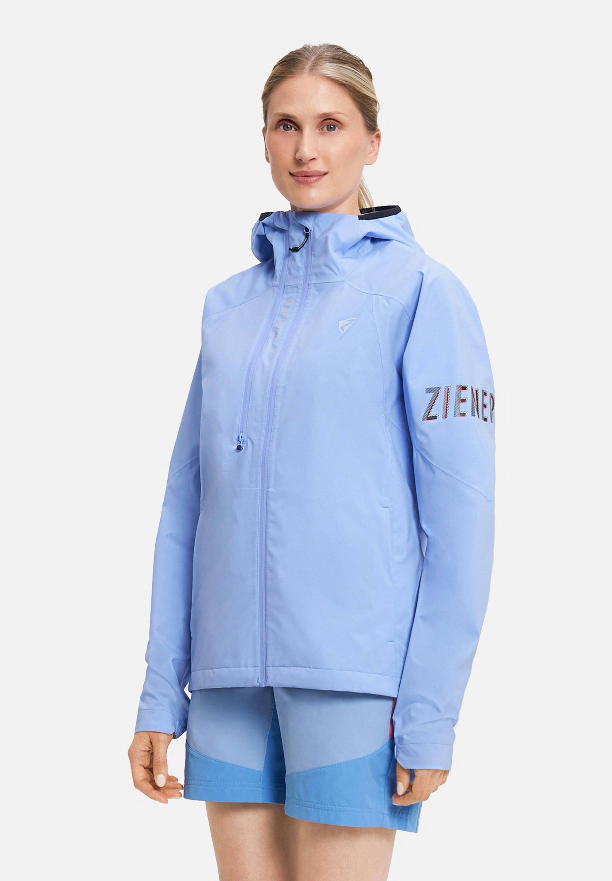Fahrradjacke NEHLE-Z hellblau atmungsaktiv wasserdicht winddicht 5/5