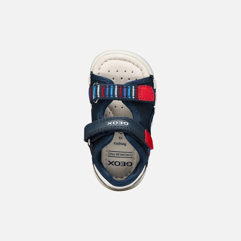 Sandales Bébé Garçon B SANDAL IUPIDOO BOY Bleu Marine/Rouge 7/7