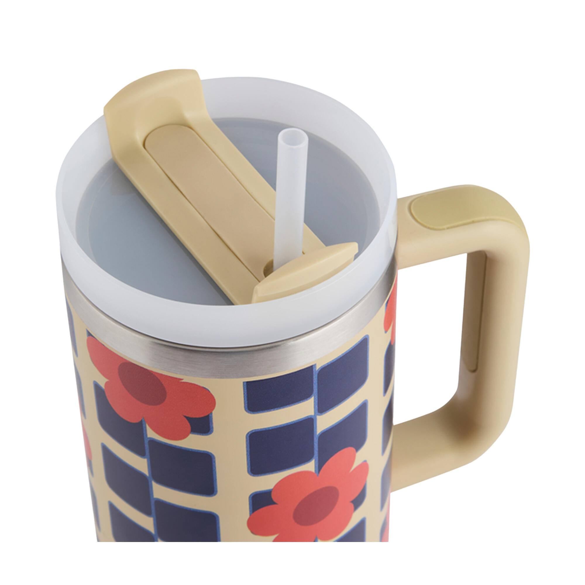 Mug De Voyage Motif/style Floral ORLA KIELY (Orange) 3/5
