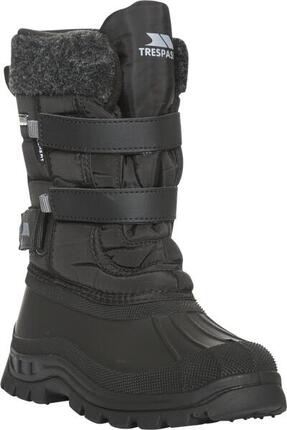Trespass Strachan II Bottes de neige garçon imperméables isolées noir/gris foncé