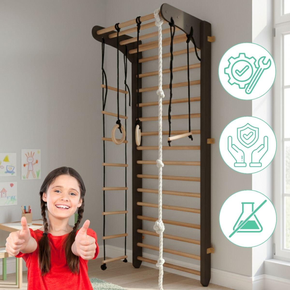 Drabinka Gimnastyczna Kinder Sport Czarny 4/5