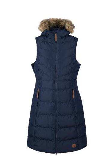 Trespass Audrey Gilet Matelassé Femme avec Capuche Ajustable - Bleu