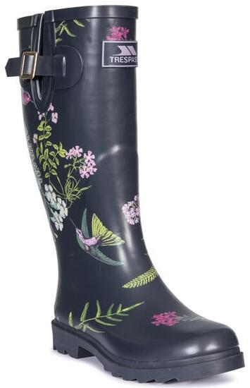Trespass Elena bottes en caoutchouc femme motif colibri
