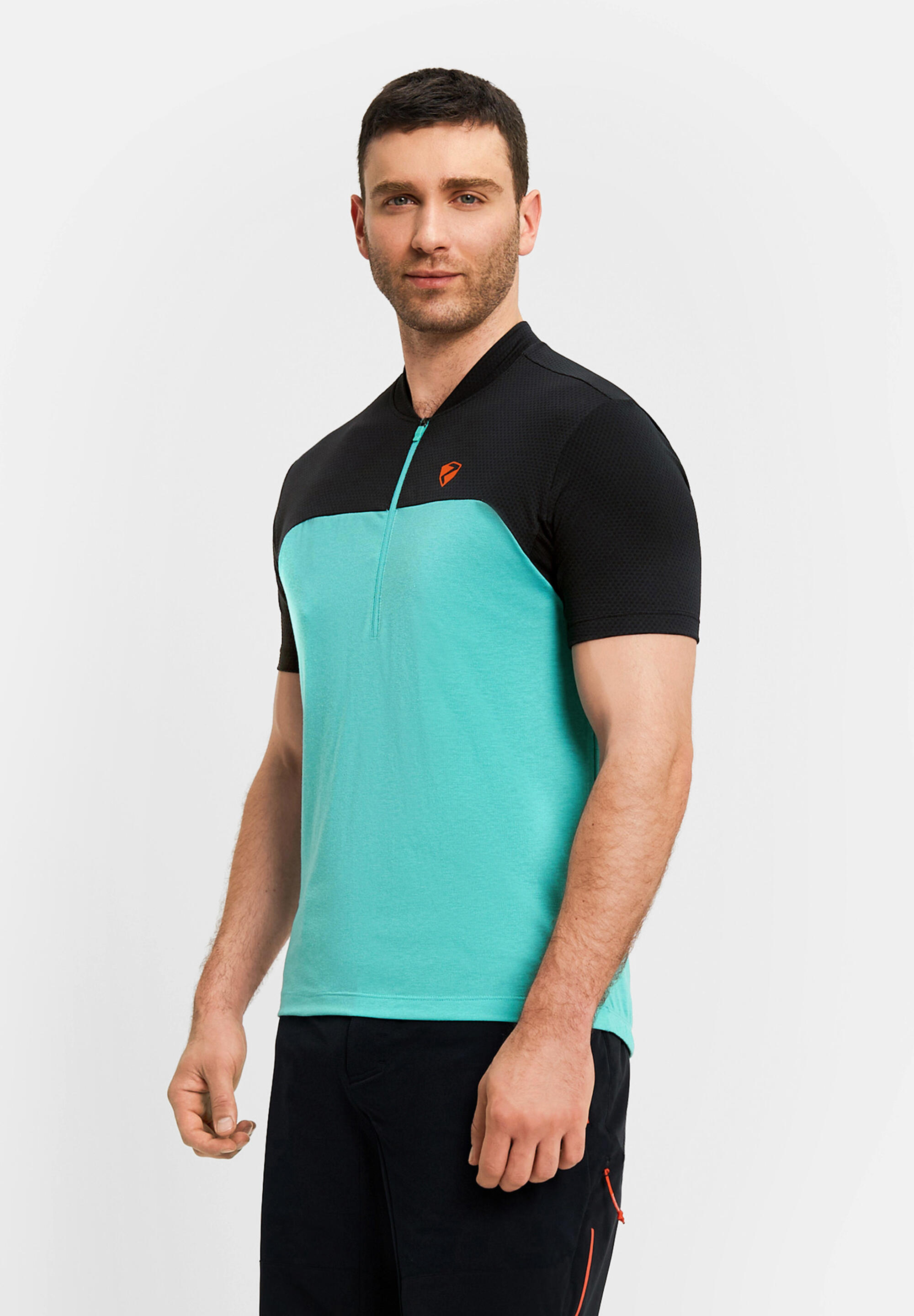 Kurzärmeliges Radtrikot NARIUS-Z petrol meliert 5/5