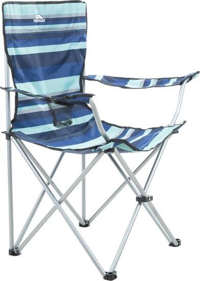 Trespass Branson - Chaise de camping rayée bleue
