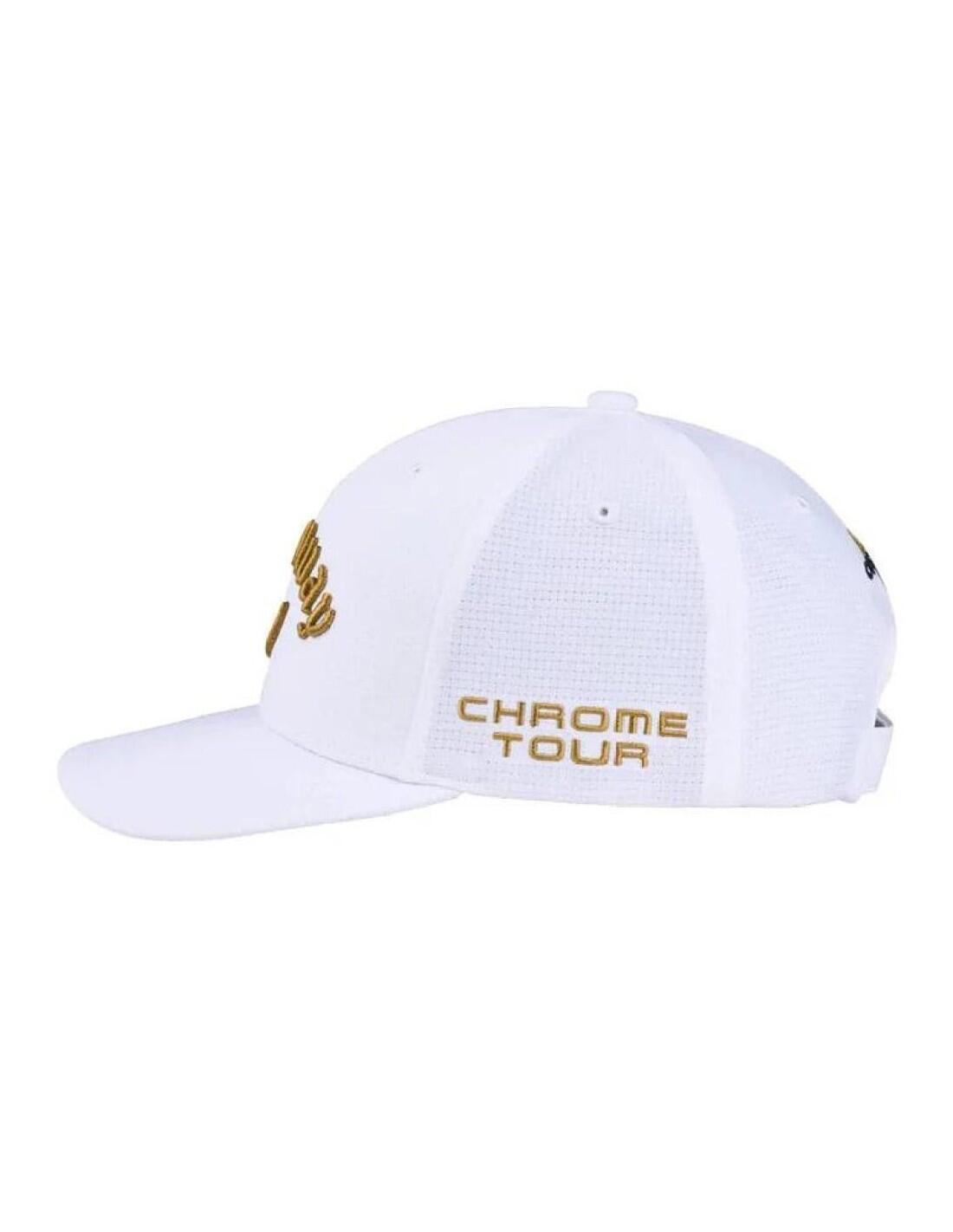 Callaway NEW Tour Performance Pro 26, Gorra de Golf para Hombre, Blanco/Dorado 2/3