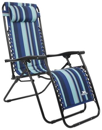 2058 Trespass Glentilt - Chaise longue pliante rayée bleue