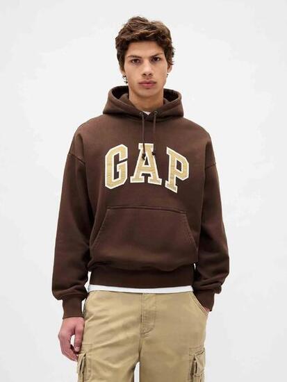 Sweat à capuche oversize extra épais Gap Marron