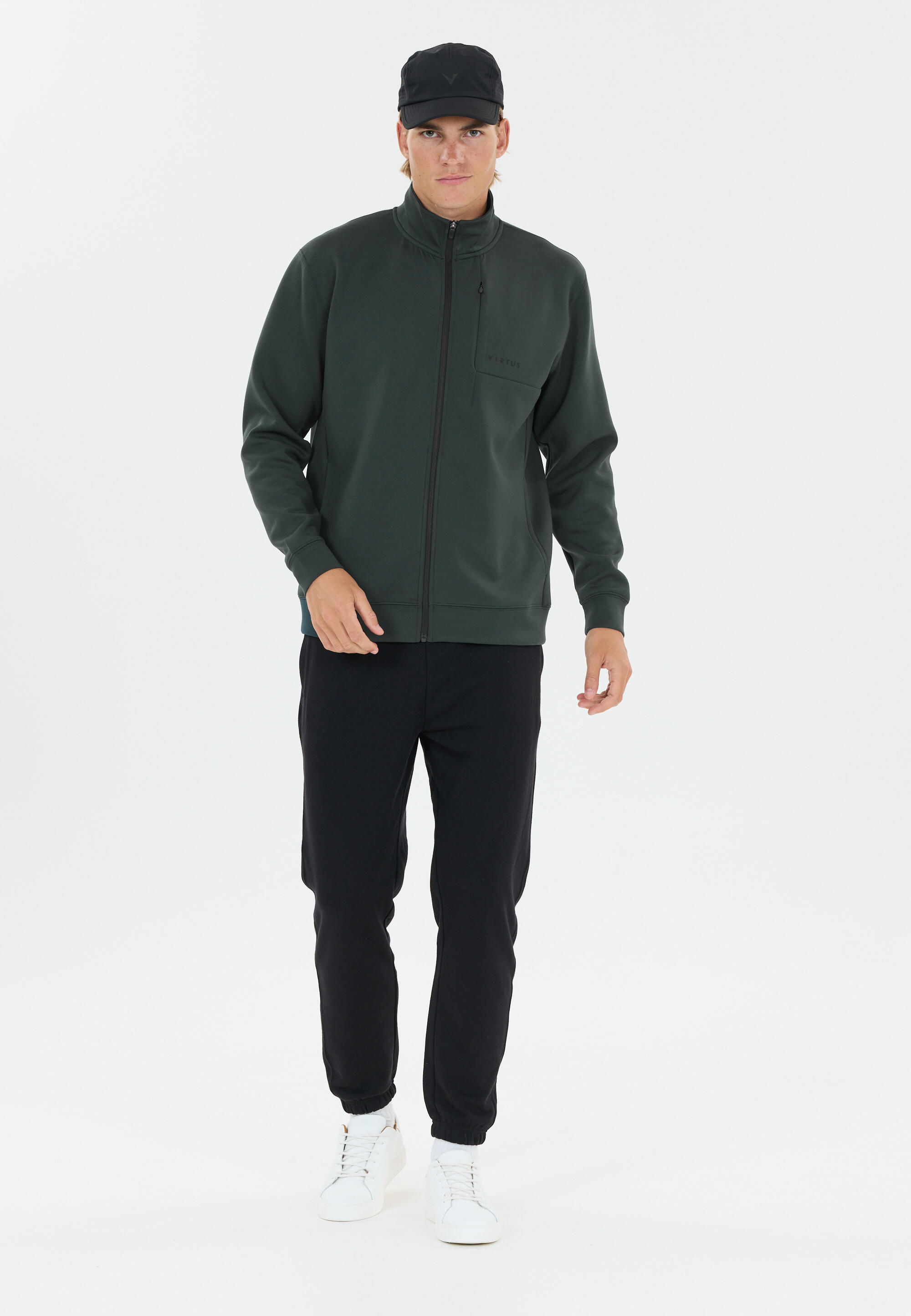 Felpa con zip Virtus Taro 3/5
