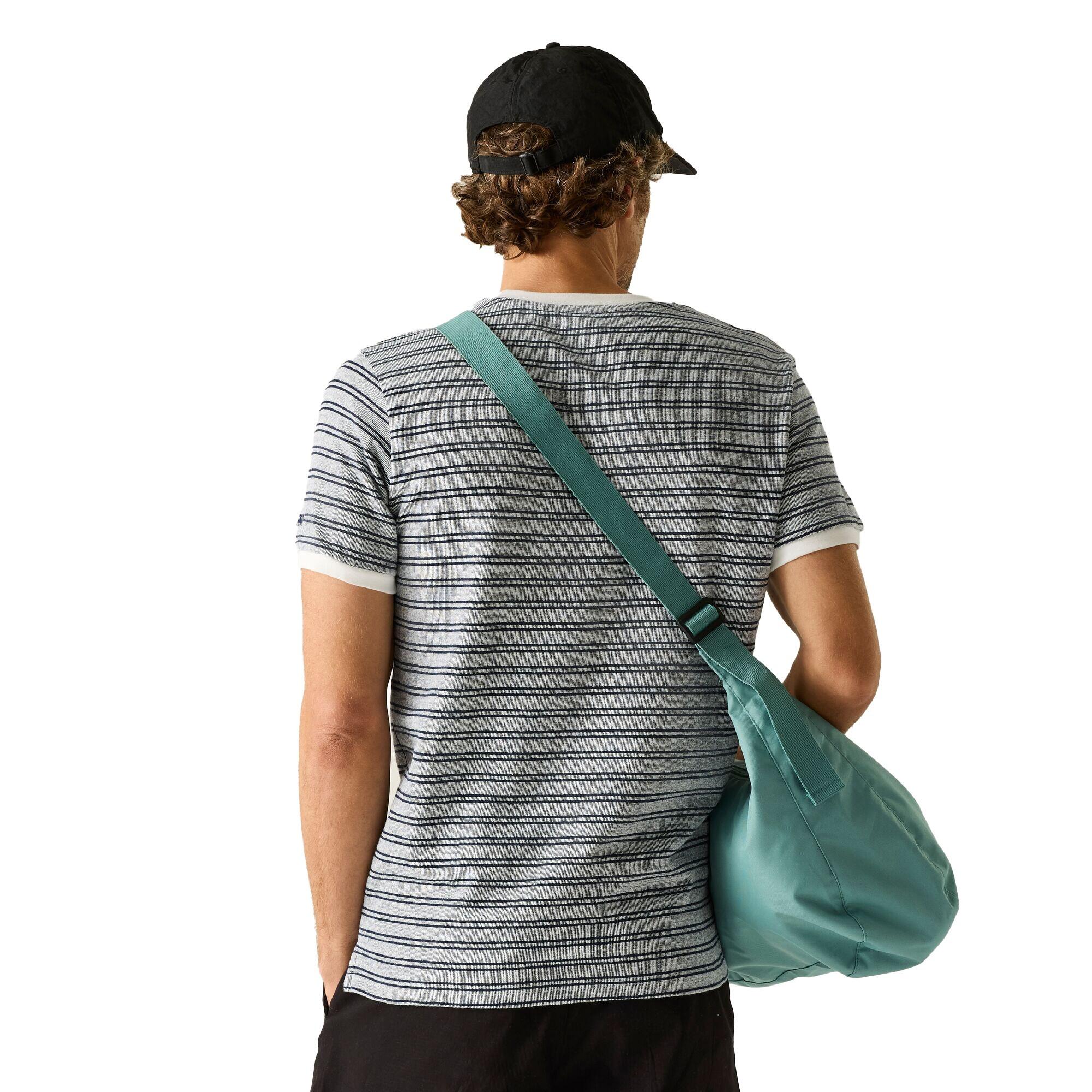 T-Shirt às riscas Benlin para homem (Branco / Azul Marinho) 4/5