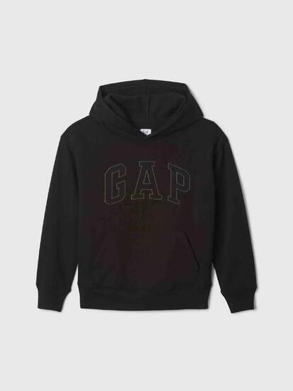 Sweat à capuche Gap Kids avec logo noir