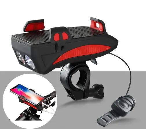 Far 2 leduri, suport bicicleta, 5 melodii, incarcator telefon 3/4