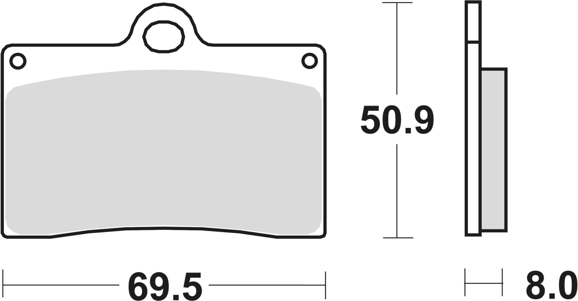 Trw remblokken mcb 540 brake pad 540 crq hyper carbon racing 1/1